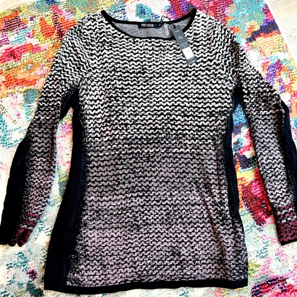 Nic and Zoe zig zag fade sweater small SP - Picture 2 of 4